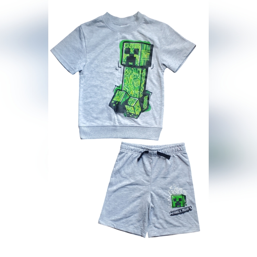 Boy's Minecraft 2 Piece Short Set Size 6